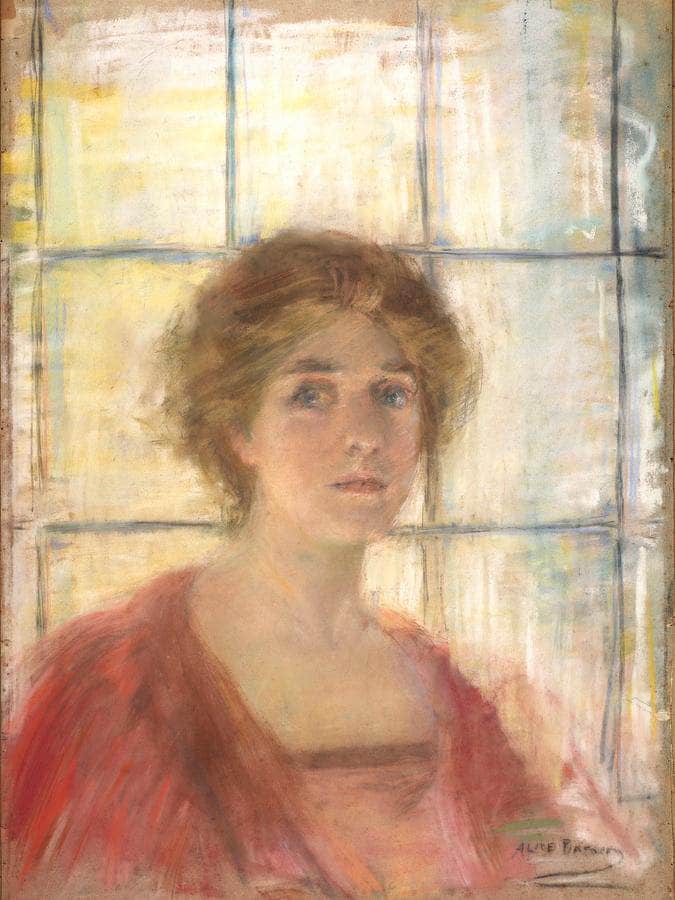 Against The Window By Alice Pike Barney Fine Art Print