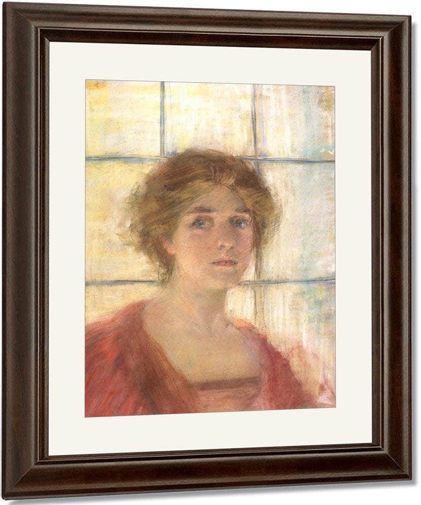 Against The Window By Alice Pike Barney Fine Art Print