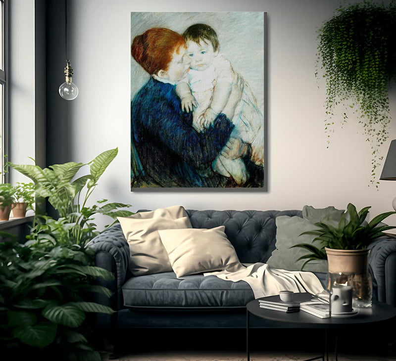 Agatha And Her Child By Cassatt Mary Fine Art Print