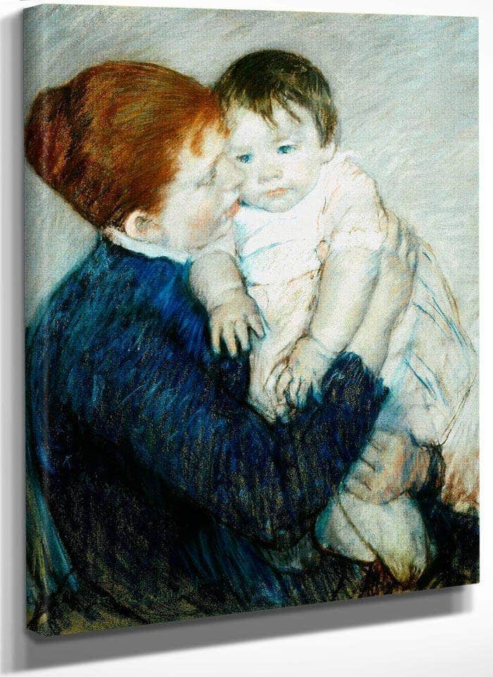 Agatha And Her Child By Cassatt Mary Fine Art Print