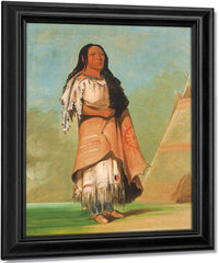 Ah' Kay Ee Pix En, Woman Who Strikes Many By George Catlin Fine Art Print