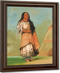 Ah' Kay Ee Pix En, Woman Who Strikes Many By George Catlin Fine Art Print