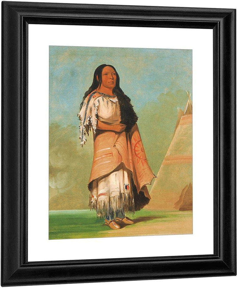 Ah' Kay Ee Pix En, Woman Who Strikes Many By George Catlin Fine Art Print