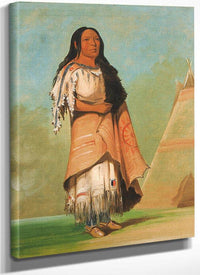 Ah' Kay Ee Pix En, Woman Who Strikes Many By George Catlin Fine Art Print