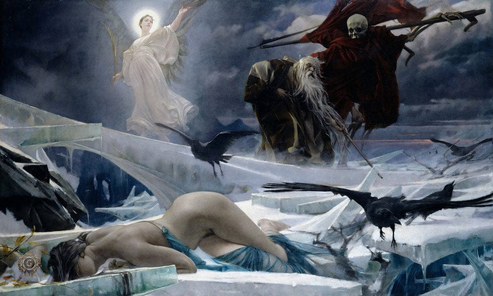 Ahasuerus At The End Of The World 1888 By Adolf Hiremy Hirschl Fine Art Print
