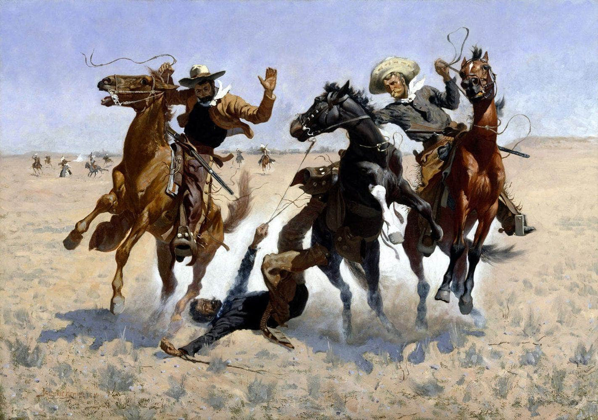 Aiding A Comrade Painting Frederic Remington Canvas Art Fine Art Print