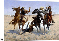 Aiding A Comrade Painting Frederic Remington Canvas Art Fine Art Print
