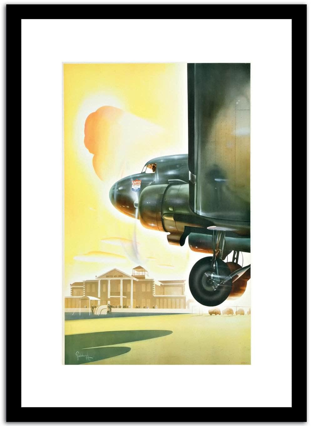 Airplane  Vintage Poster Fine Art Print