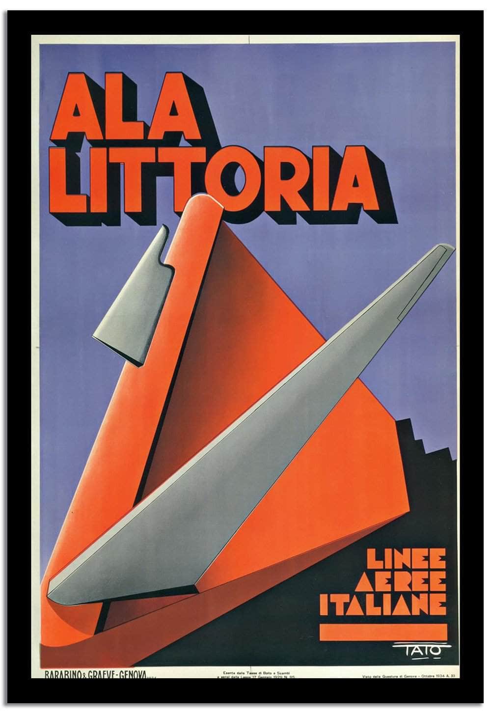 Ala Littoria  Vintage Poster Fine Art Print