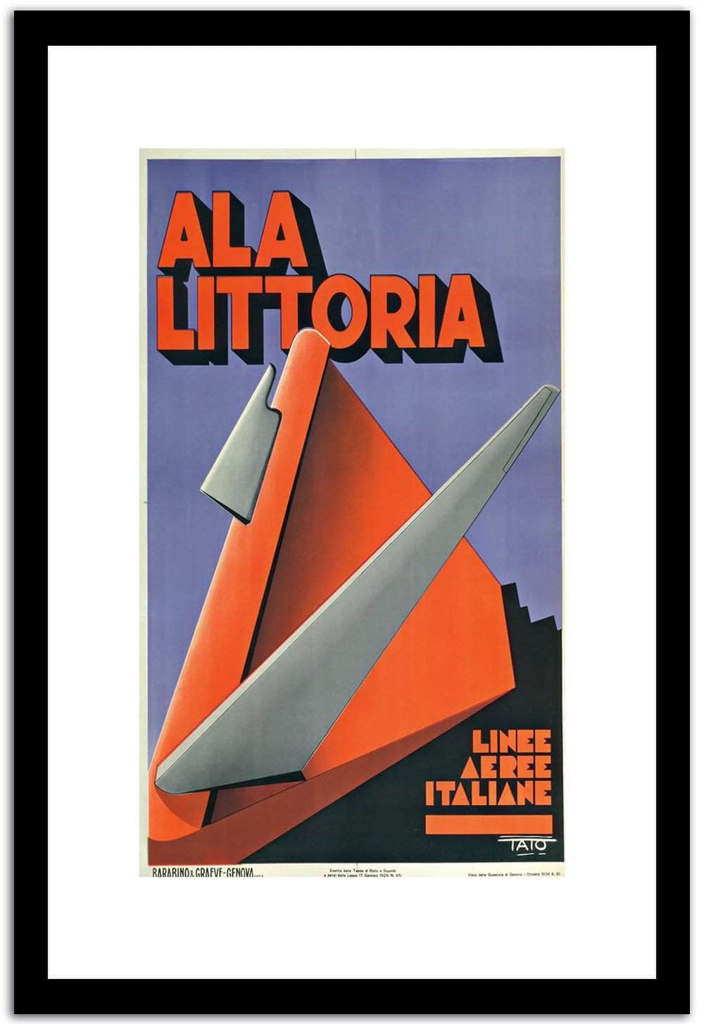 Ala Littoria  Vintage Poster Fine Art Print