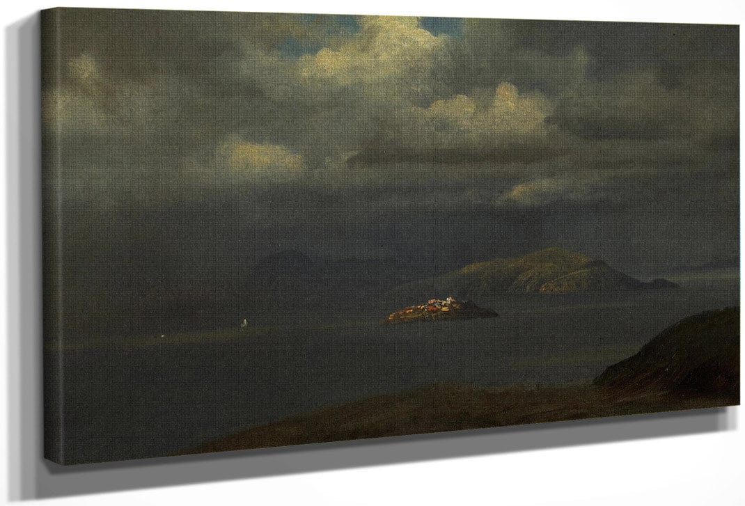 Alcatraz, San Francisco Bay, 1875  By Albert Bierstadt By Albert Bierstadt Fine Art Print
