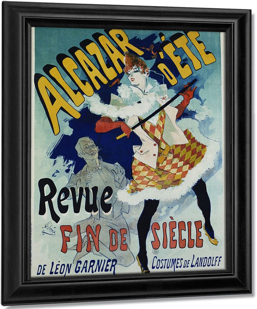 Alcazar D'ete  Revue Fin De Siecle Cabaret Poster By Jules Cheret Fine Art Print