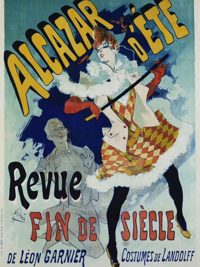Alcazar D'ete  Revue Fin De Siecle Cabaret Poster By Jules Cheret Fine Art Print