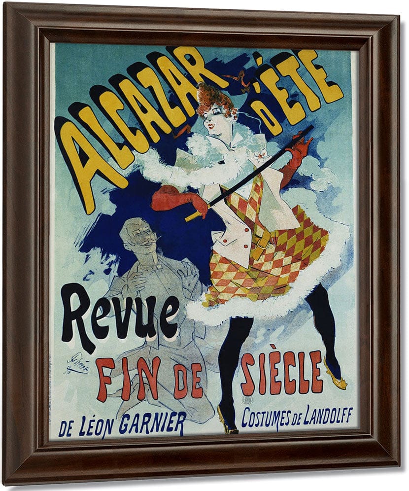 Alcazar D'ete  Revue Fin De Siecle Cabaret Poster By Jules Cheret Fine Art Print