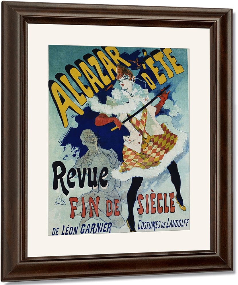 Alcazar D'ete  Revue Fin De Siecle Cabaret Poster By Jules Cheret Fine Art Print