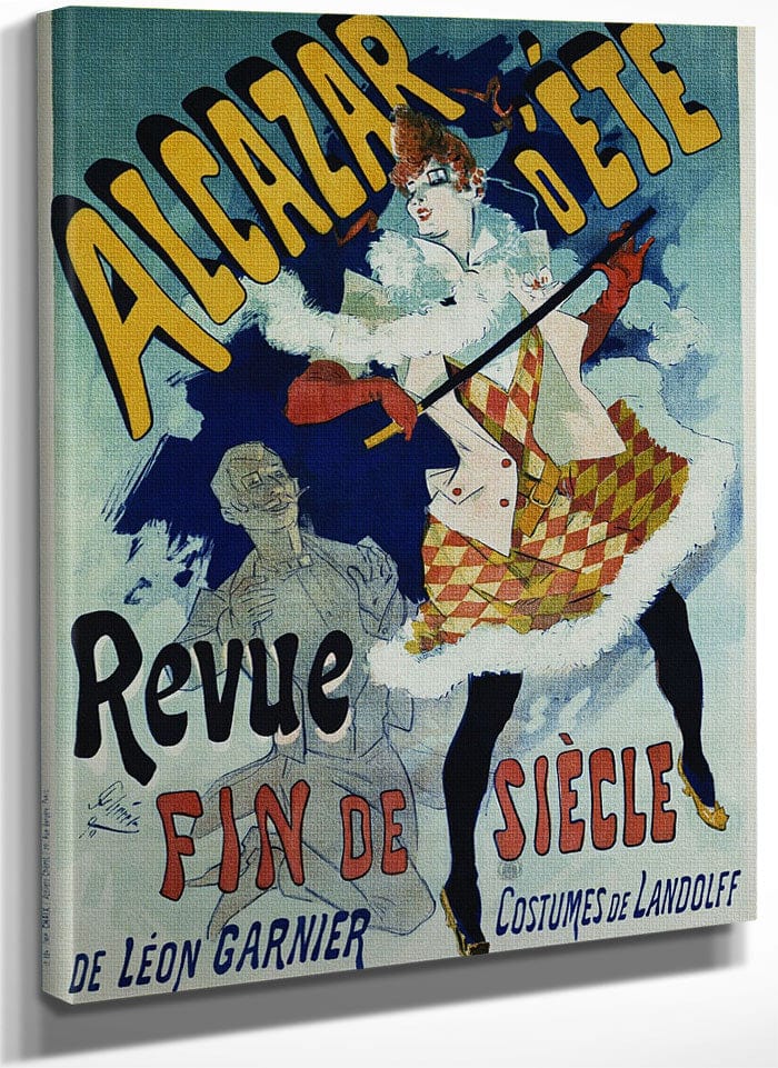 Alcazar D'ete  Revue Fin De Siecle Cabaret Poster By Jules Cheret Fine Art Print