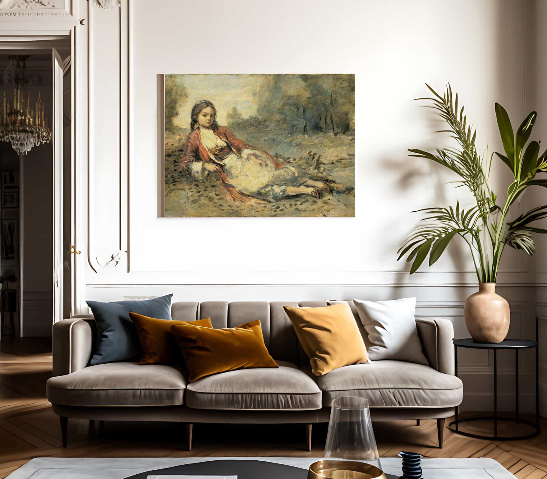 Algerienne By Camille Corot Fine Art Print