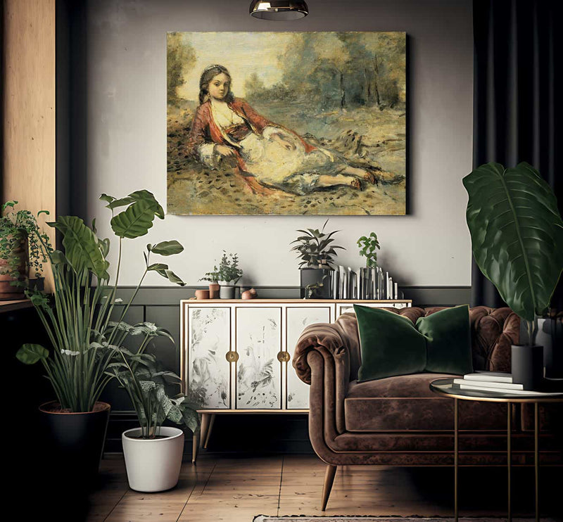 Algerienne By Camille Corot Fine Art Print