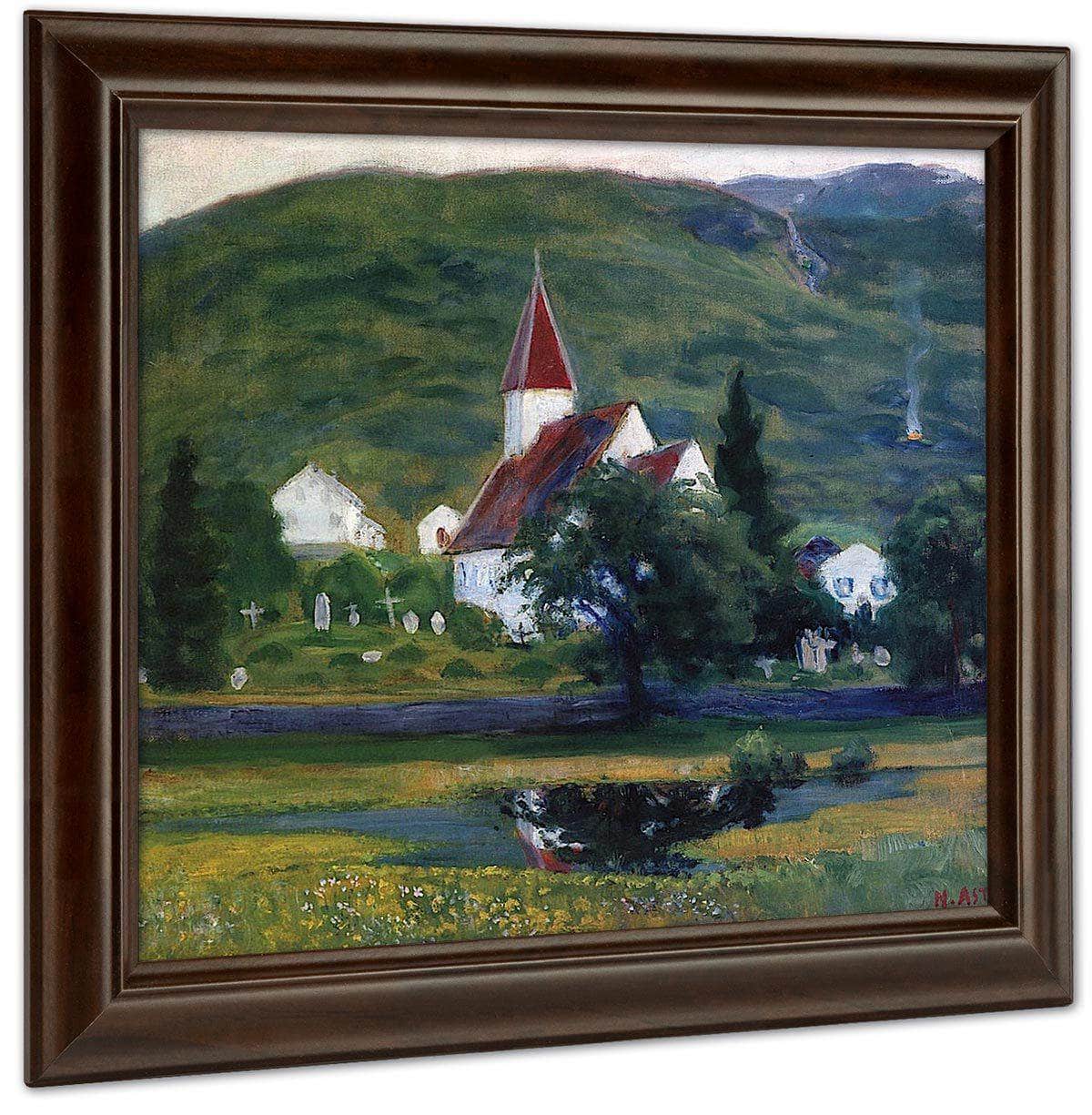 Alhus Church By Nicolai Astrup Fine Art Print