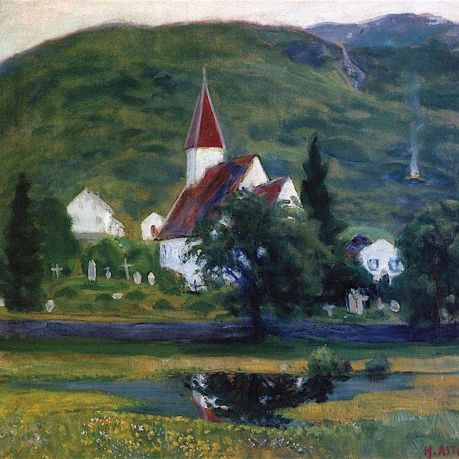 Alhus Church By Nicolai Astrup Fine Art Print