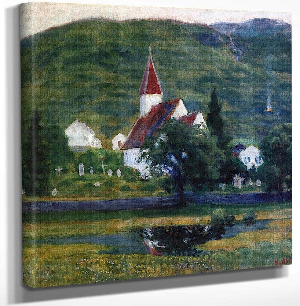 Alhus Church By Nicolai Astrup Fine Art Print