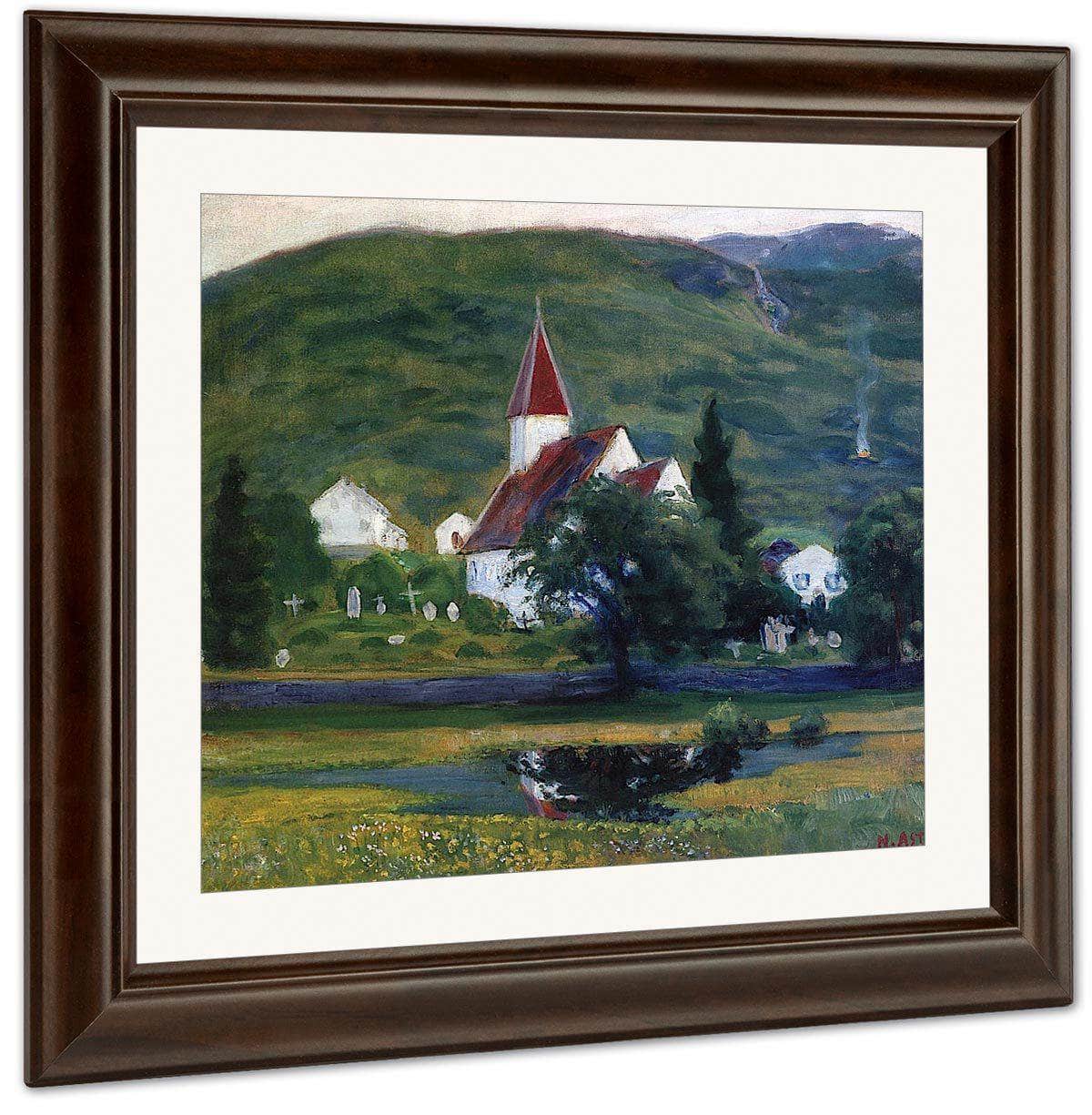 Alhus Church By Nicolai Astrup Fine Art Print