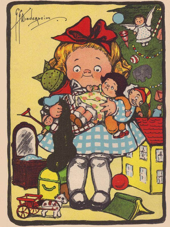 All This For Being Good! Illustrated By Grace G Drayton Fine Art Print