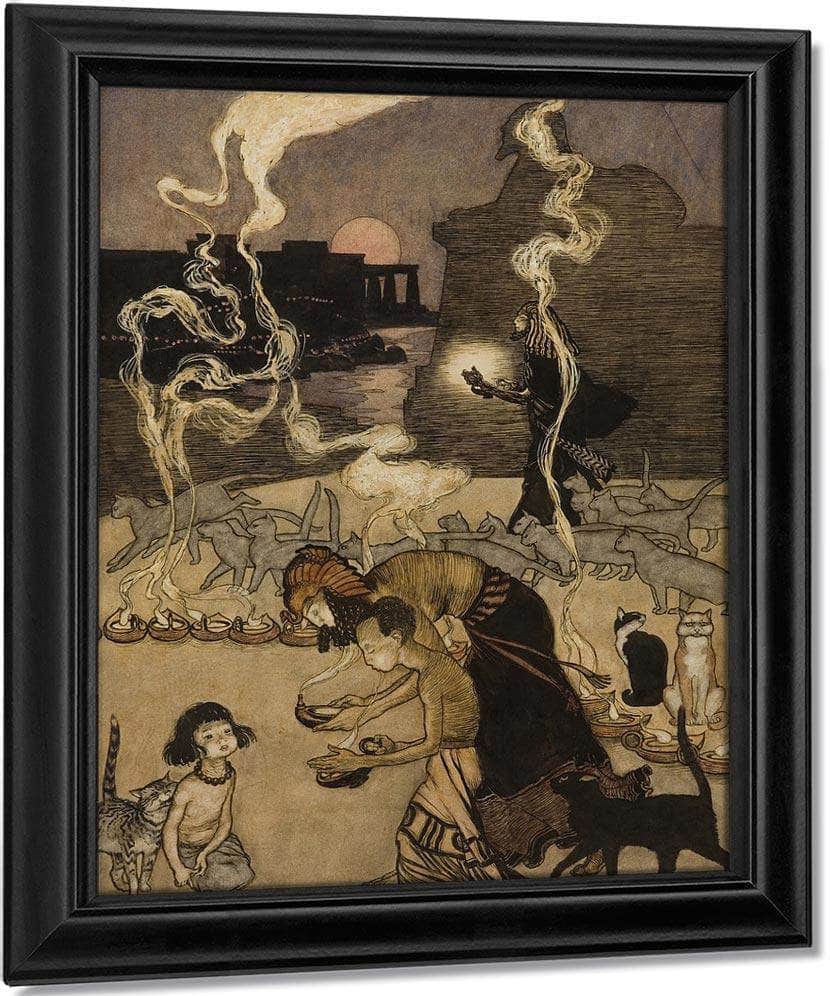 All Through Egypt Every Man Burns A Lamp Story Illustration By Arthur Rackham Fine Art Print