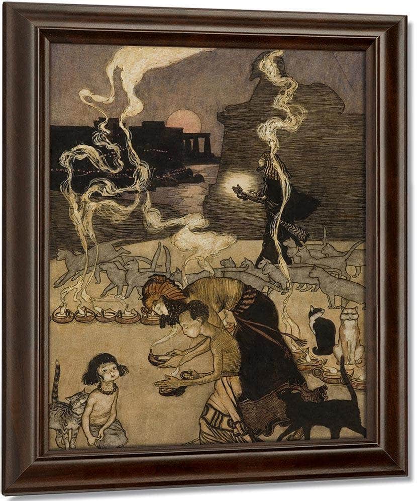 All Through Egypt Every Man Burns A Lamp Story Illustration By Arthur Rackham Fine Art Print