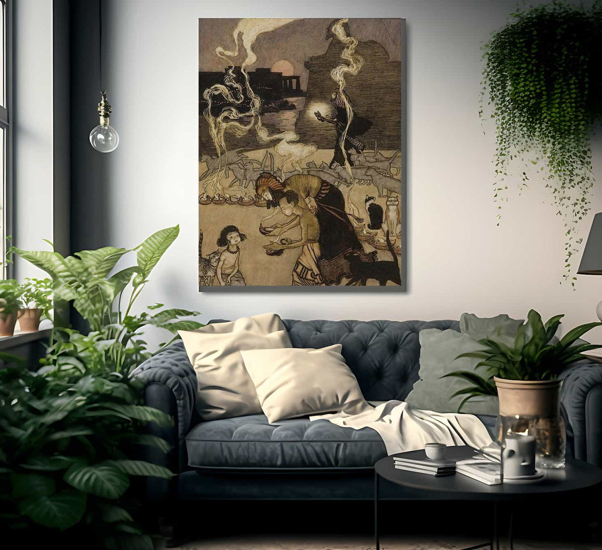 All Through Egypt Every Man Burns A Lamp Story Illustration By Arthur Rackham Fine Art Print