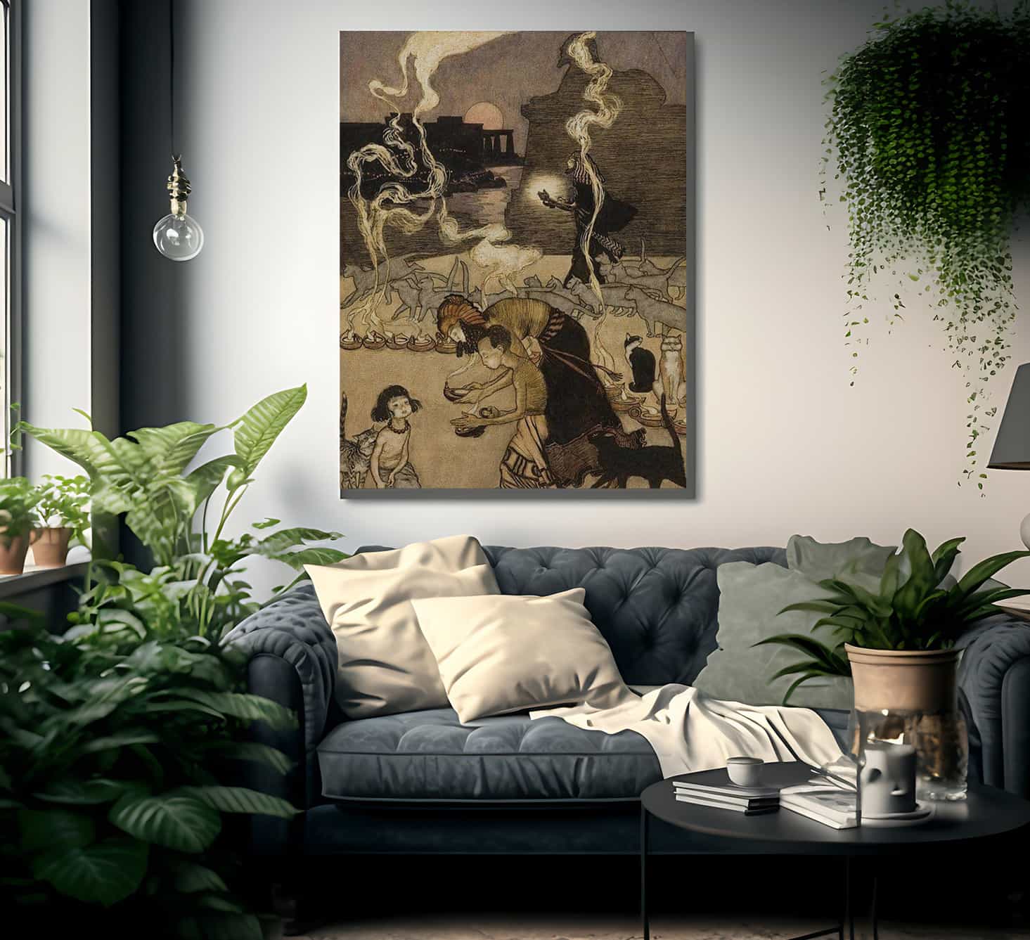 All Through Egypt Every Man Burns A Lamp Story Illustration By Arthur Rackham Fine Art Print