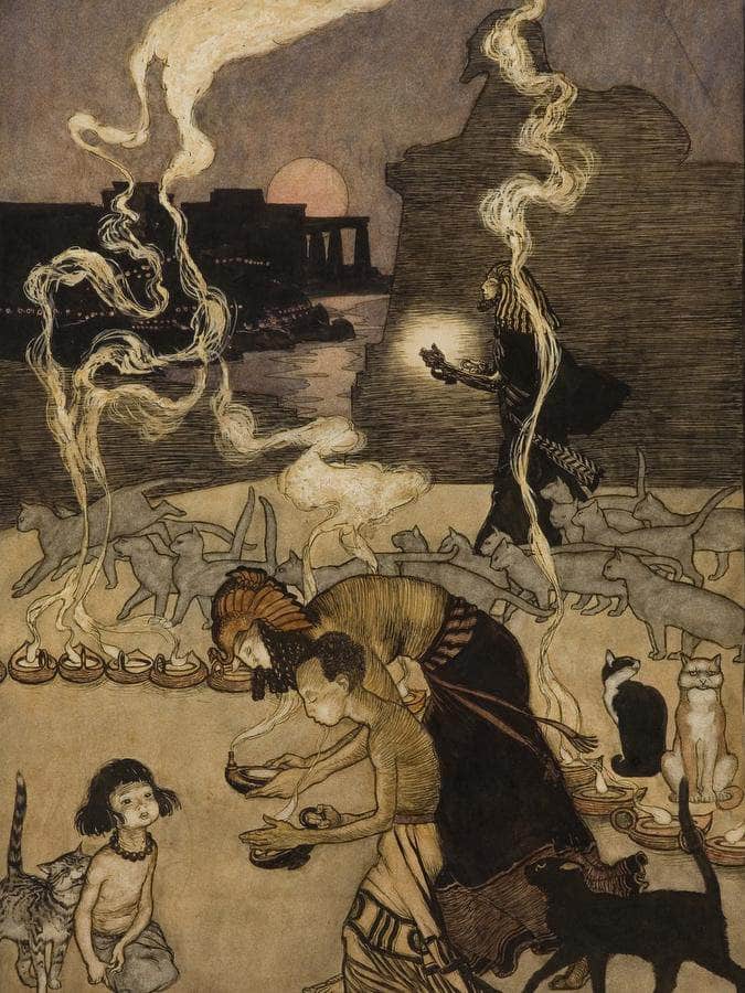 All Through Egypt Every Man Burns A Lamp Story Illustration By Arthur Rackham Fine Art Print