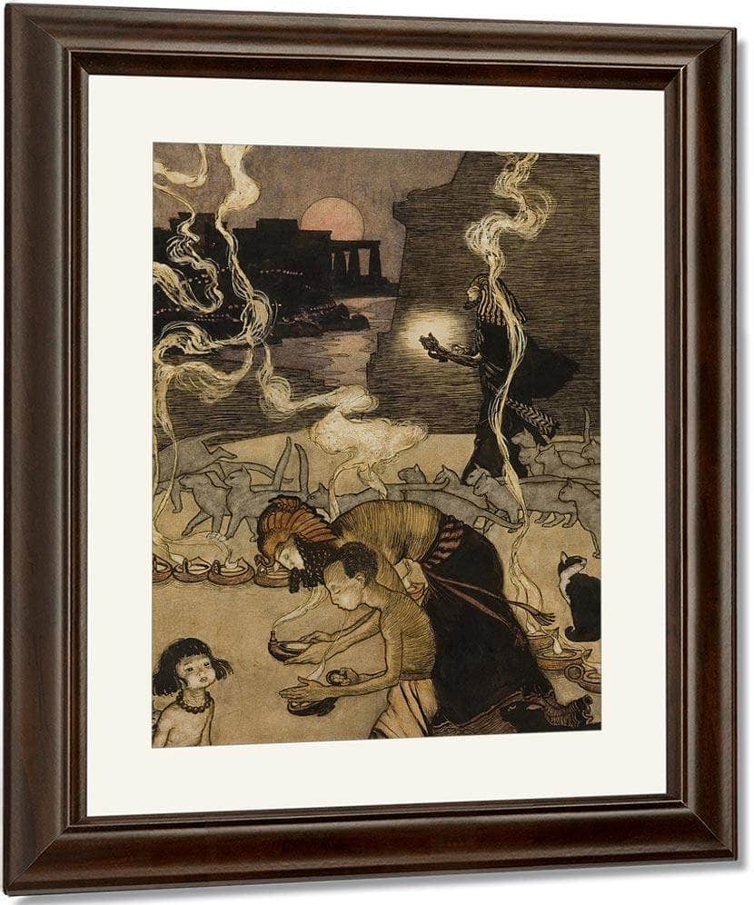 All Through Egypt Every Man Burns A Lamp Story Illustration By Arthur Rackham Fine Art Print
