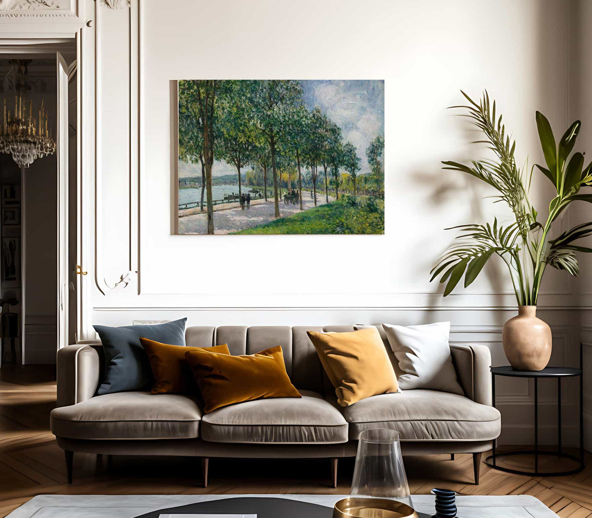 Allee Of Chestnut Trees 1878 By Alfred Sisley Fine Art Print