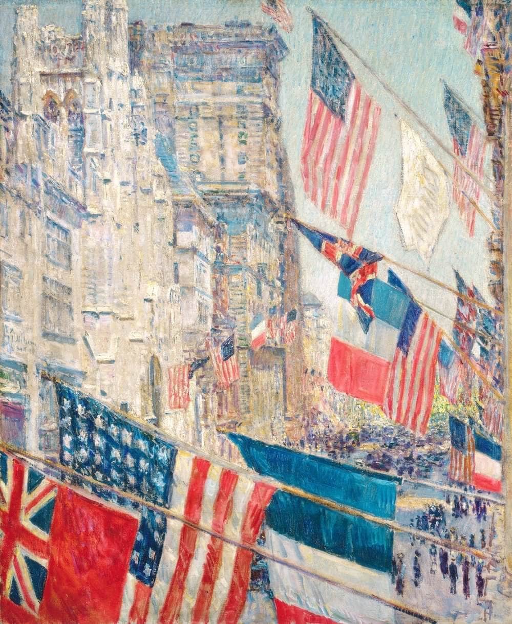 Allies Day, May 1917 Painting Frederick Childe Hassam Canvas Art Fine Art Print
