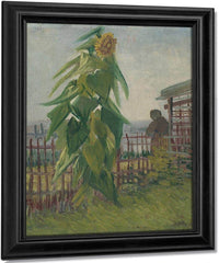 Allotment With Sunflower By Vincent Van Gogh Fine Art Print