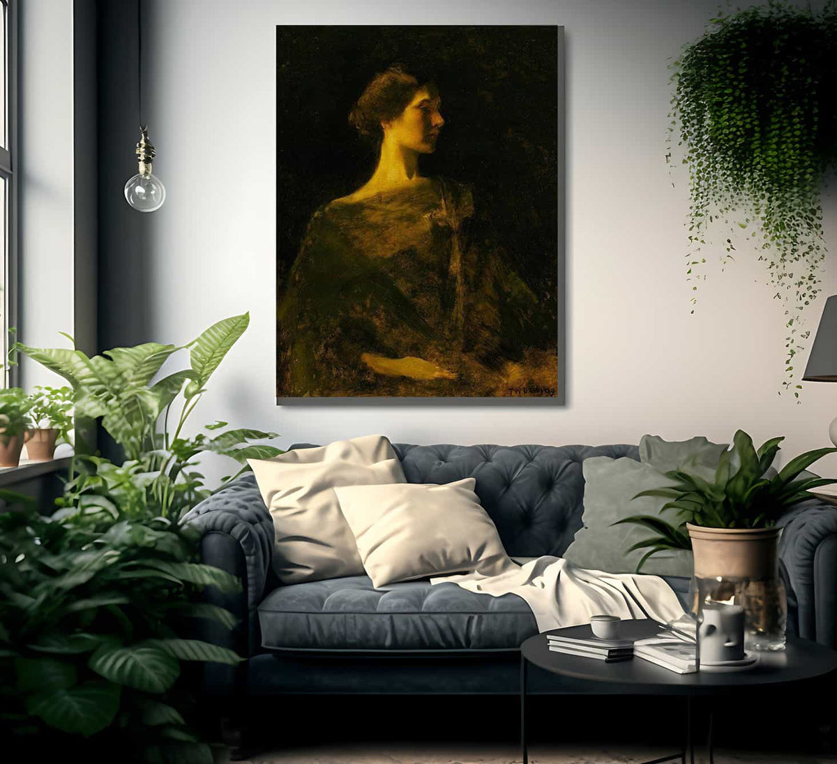 Alma By Thomas Wilmer Dewing Fine Art Print