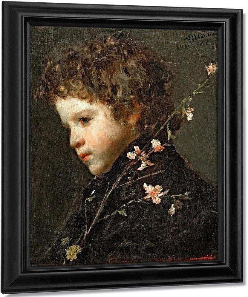 Almond Blossoms By Antonio Mancini Fine Art Print