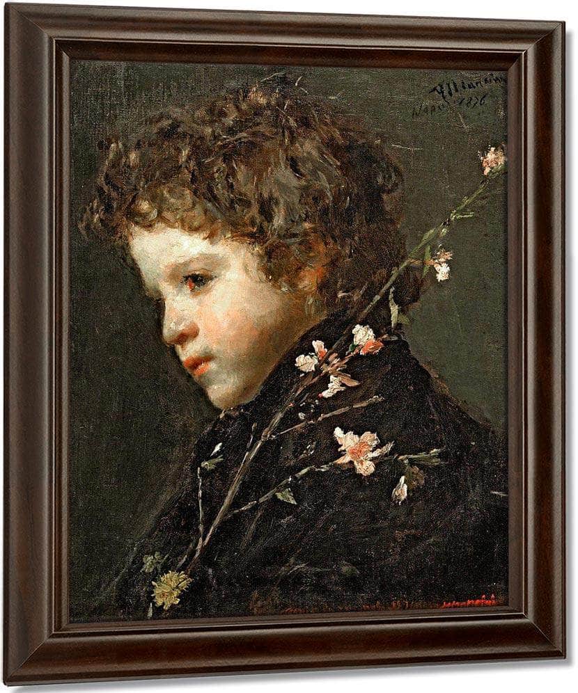 Almond Blossoms By Antonio Mancini Fine Art Print