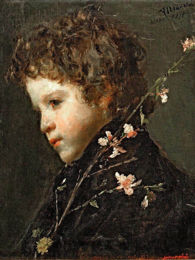 Almond Blossoms By Antonio Mancini Fine Art Print