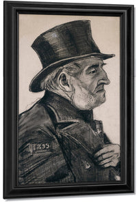 Almshouse Man In Top Hat By Vincent Van Gogh Fine Art Print