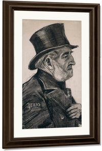 Almshouse Man In Top Hat By Vincent Van Gogh Fine Art Print