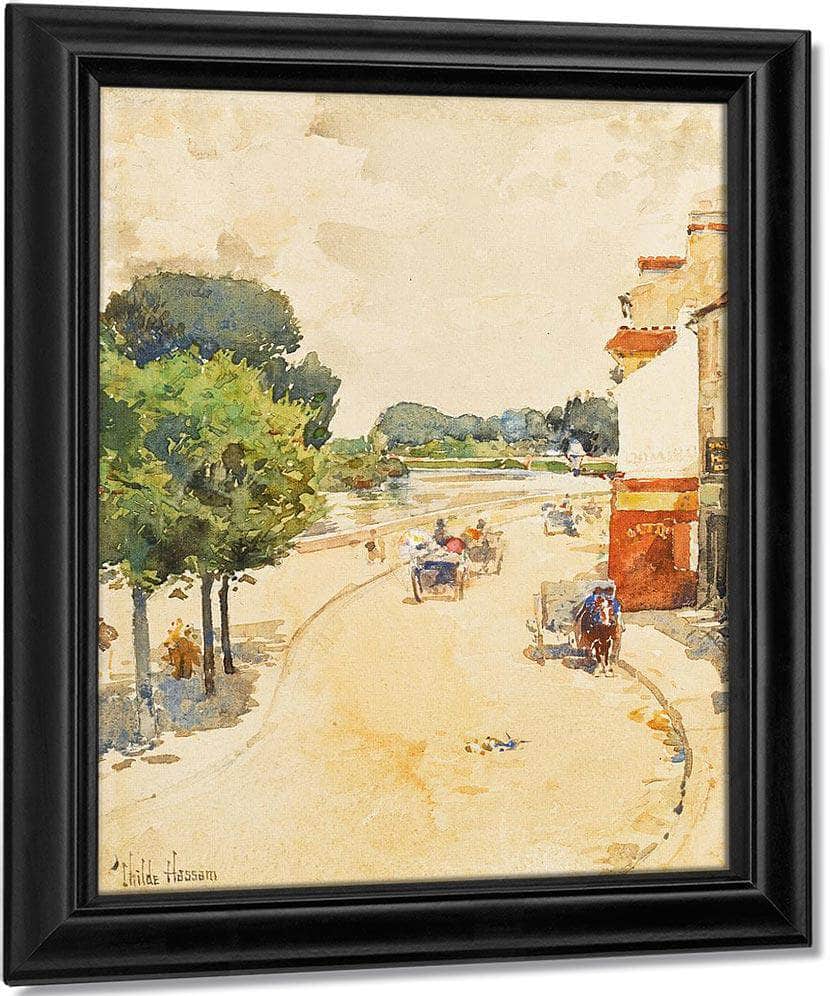 Along The Seine, Bougival By Childe Hassam Fine Art Print