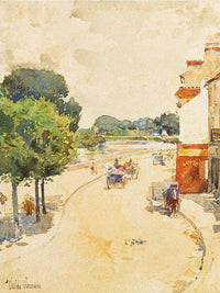 Along The Seine, Bougival By Childe Hassam Fine Art Print