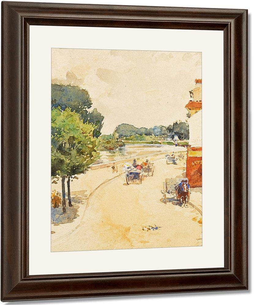 Along The Seine, Bougival By Childe Hassam Fine Art Print