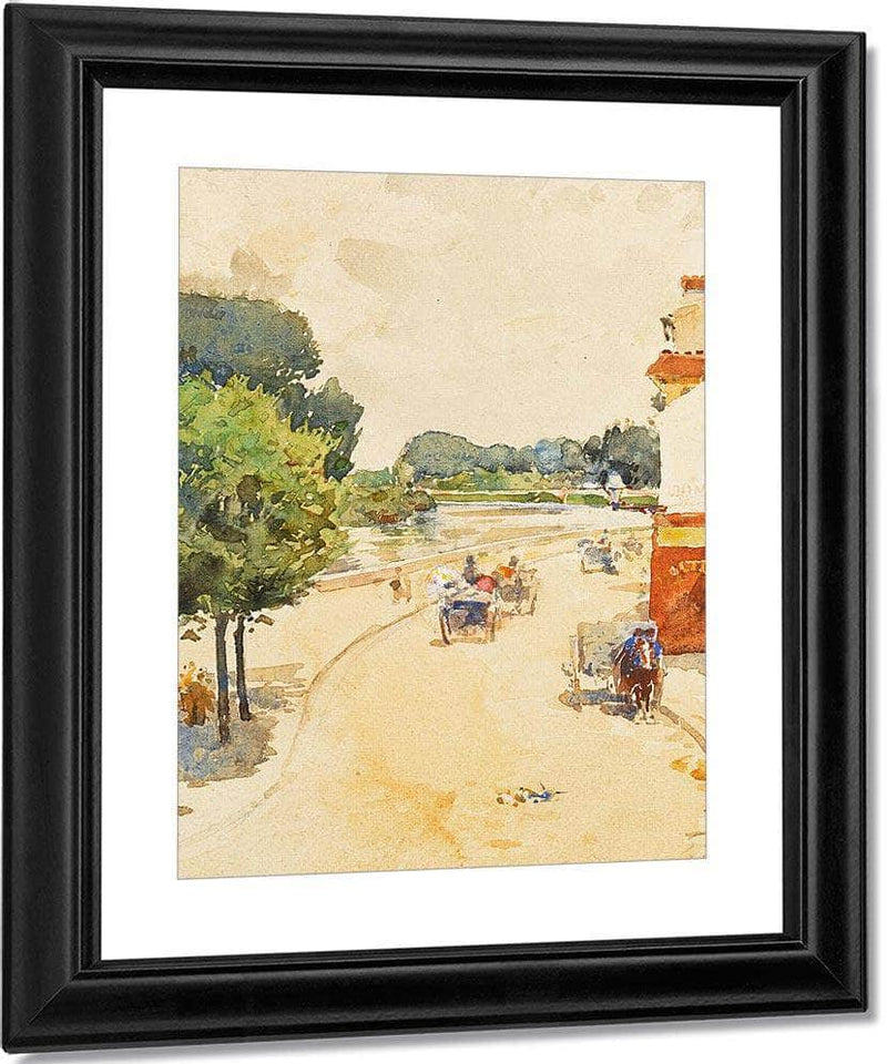 Along The Seine, Bougival By Childe Hassam Fine Art Print