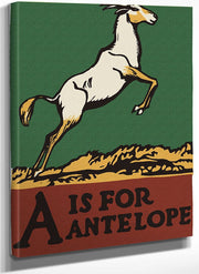 Alphabet  A Is For Antelope By C.B. Falls Fine Art Print