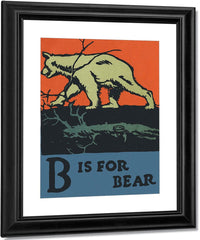 Alphabet B Is For Bear By C.B. Falls Fine Art Print