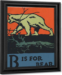 Alphabet B Is For Bear By C.B. Falls Fine Art Print