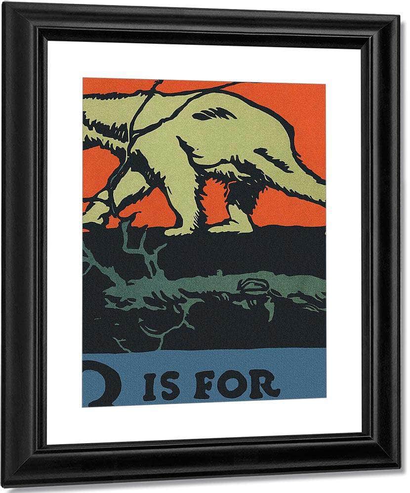 Alphabet B Is For Bear By C.B. Falls Fine Art Print